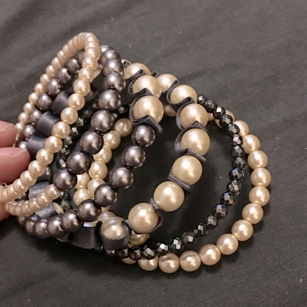 Chan Luu Pearl Ribbon Wrap Bracelet